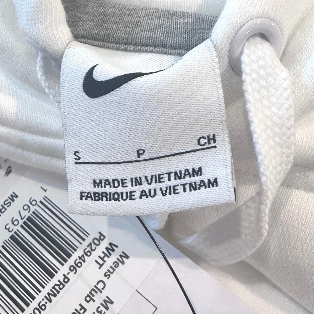 Nike Coach Prime Club Fleece Hoodie White - Small **NEW**